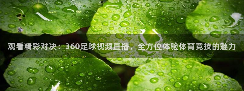 直播吧足球直播在线观看：观看精彩对决：360足球视频直播，全方位体验体育竞技的魅力